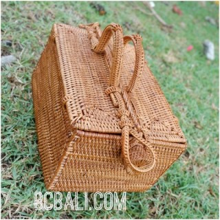 cosmetic handbag full handmade woven ata grass ethnic style